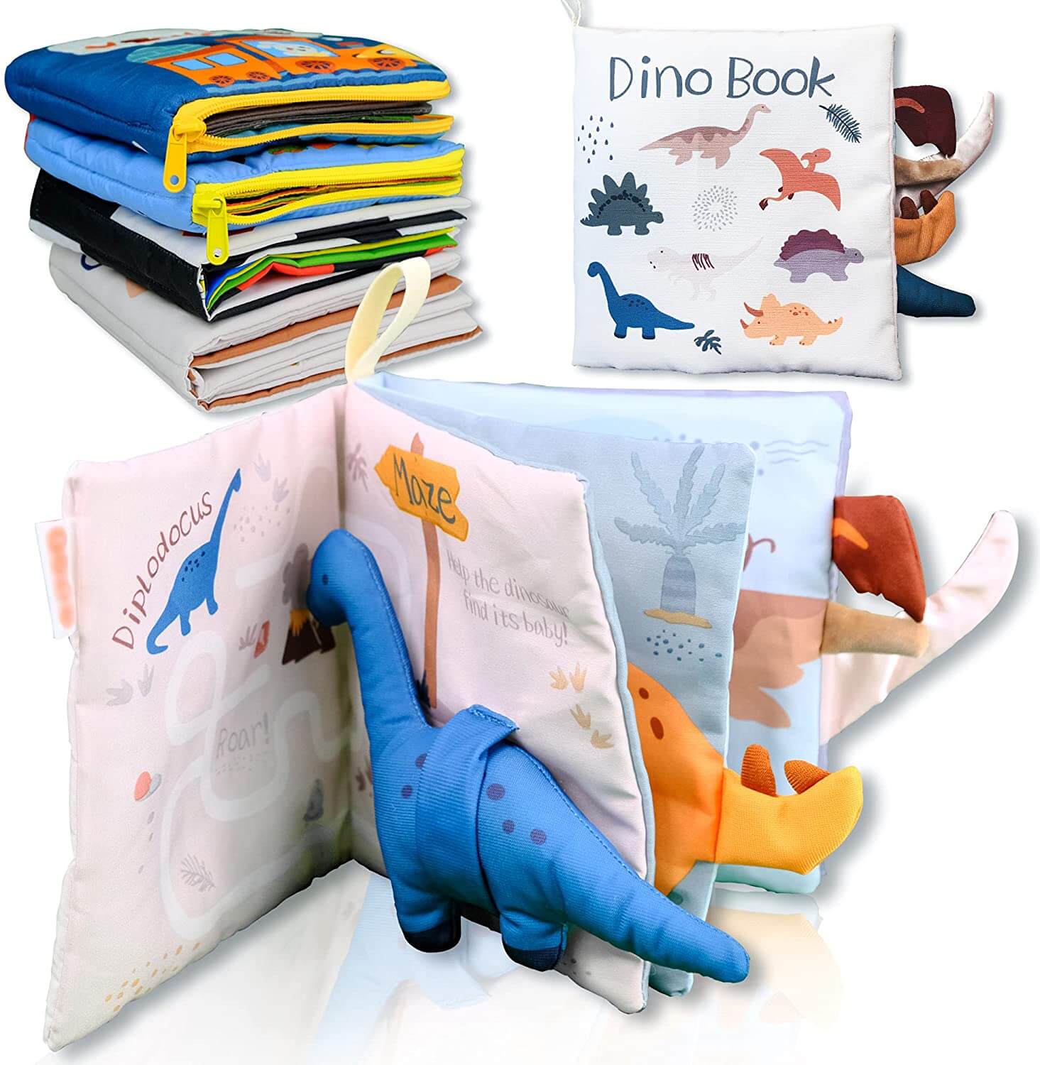 Soft dinosaur book for babies