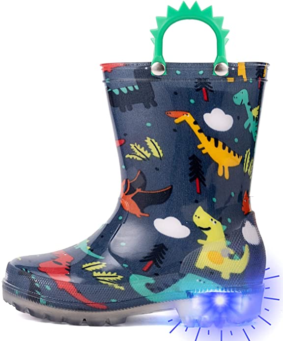 Outee LED Dinosaur Rain Boots