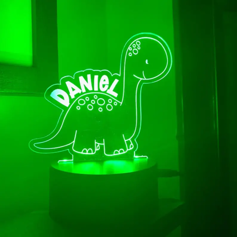 Personalised DInosaur Night Light-min