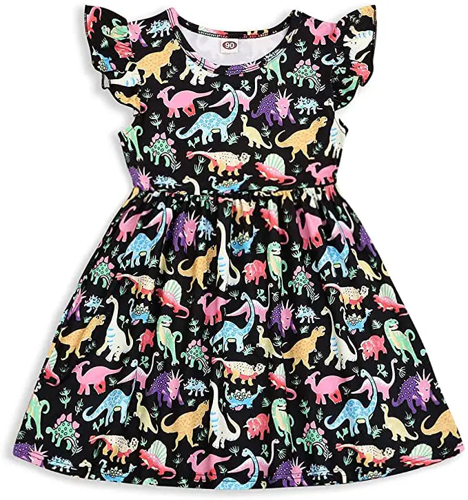 Dinosaur Summer Dresses for Girls