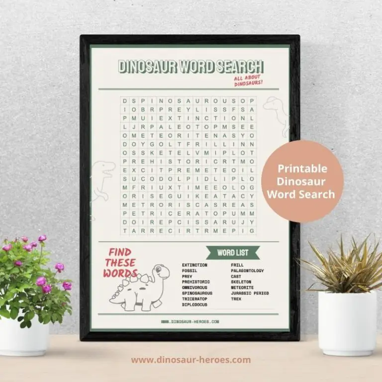Dinosaur Word Search Gumroad